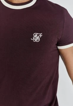 SikSilk Burgundy Ringer T-Shirt -Modern Men Wear Shop SS 26882 3