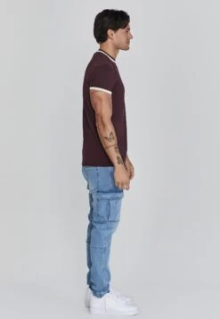 SikSilk Burgundy Ringer T-Shirt -Modern Men Wear Shop SS 26882 4