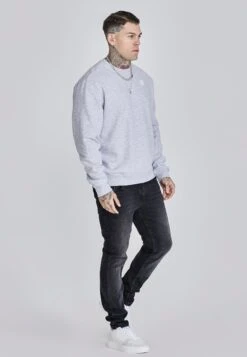 SikSilk Grey Marl Essentials Sweater -Modern Men Wear Shop SS 26927 4