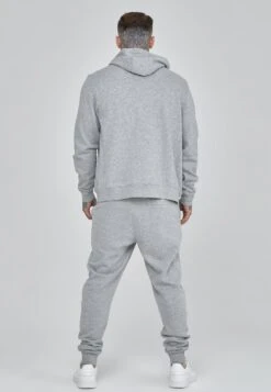 SikSilk Grey Essentials Full Zip Hoodie -Modern Men Wear Shop SS 26933 5