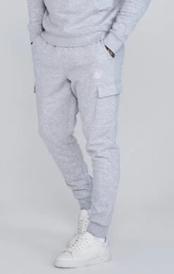 SikSilk Grey Essentials Cargo Joggers