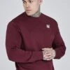 SikSilk Burgundy Essentials Sweater -Modern Men Wear Shop SS 26972 1