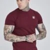 SikSilk Burgundy Essentials T-Shirt