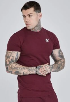 SikSilk Burgundy Essentials T-Shirt