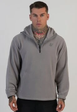 SikSilk Grey Polar Fleece Hoodie