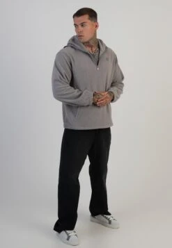 SikSilk Grey Polar Fleece Hoodie -Modern Men Wear Shop SS 26989 3