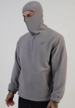 SikSilk Grey Polar Fleece Hoodie -Modern Men Wear Shop SS 26989 4