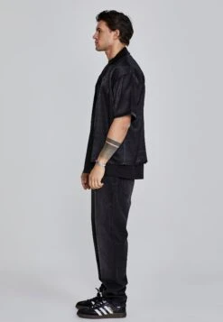 SikSilk Black Resort Shirt -Modern Men Wear Shop SS 27020 4