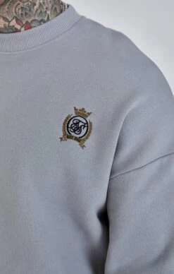 SikSilk Grey Oversized Sweater -Modern Men Wear Shop SS 27039 3