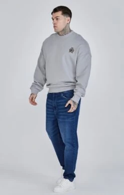 SikSilk Grey Oversized Sweater -Modern Men Wear Shop SS 27039 4