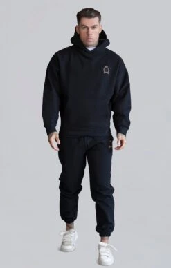 SikSilk Black Pullover Hoodie -Modern Men Wear Shop SS 27042 3