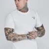 SikSilk White Relaxed Fit T-Shirt