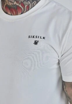 SikSilk White Relaxed Fit T-Shirt -Modern Men Wear Shop SS 27055 3