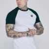 SikSilk White Green Raglan T-Shirt -Modern Men Wear Shop SS 27058 1