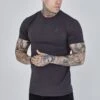 SikSilk Grey Roll Sleeve T-Shirt -Modern Men Wear Shop SS 27064 1