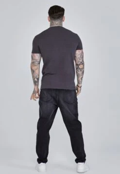 SikSilk Grey Roll Sleeve T-Shirt -Modern Men Wear Shop SS 27064 5
