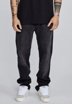 SikSilk Black Tapered Jeans