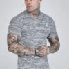 SikSilk Grey Rib Knit T-Shirt -Modern Men Wear Shop SS 27085 1
