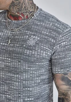 SikSilk Grey Rib Knit T-Shirt -Modern Men Wear Shop SS 27085 3