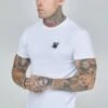 SikSilk White Essentials T-Shirt -Modern Men Wear Shop SS 27093 1