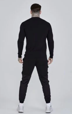 SikSilk Black Essentials Long Sleeve T-Shirt -Modern Men Wear Shop SS 27094 5