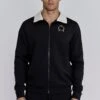 SikSilk Black Crest Track Top -Modern Men Wear Shop SS 27127 1