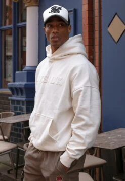 SikSilk Ecru Applique Hoodie