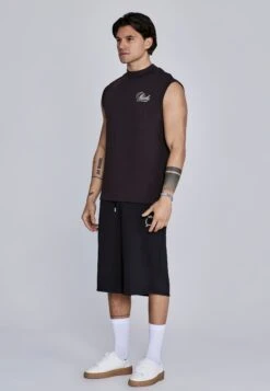 SikSilk Brown Sleeveless T-Shirt -Modern Men Wear Shop SS 27159 4