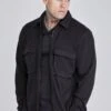 SikSilk Black Smart Overshirt