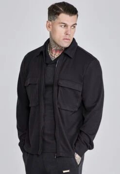 SikSilk Black Smart Overshirt