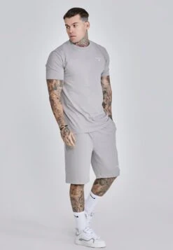 SikSilk Grey T-Shirt And Shorts Set