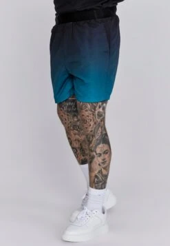 SikSilk Black Teal Fade Swim Shorts