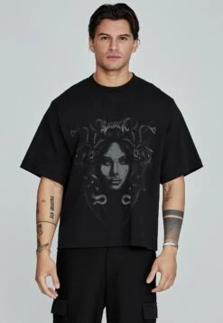 SikSilk Black Medusa T-Shirt