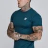 SikSilk Green Muscle Fit T-Shirt -Modern Men Wear Shop SS 27227 1