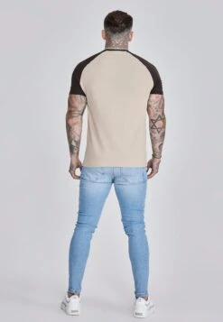 SikSilk Beige Brown Raglan T-Shirt -Modern Men Wear Shop SS 27237 5