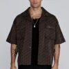 SikSilk Brown Utility Shirt -Modern Men Wear Shop SS 27249 1