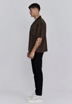 SikSilk Brown Utility Shirt -Modern Men Wear Shop SS 27249 4