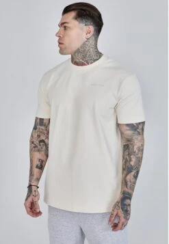 SikSilk Ecru Filigree T-Shirt -Modern Men Wear Shop SS 27265 3