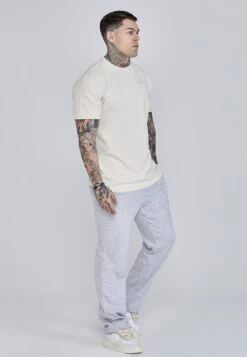 SikSilk Ecru Filigree T-Shirt -Modern Men Wear Shop SS 27265 4