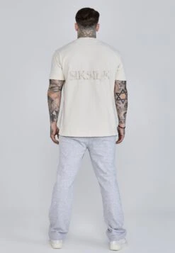 SikSilk Ecru Filigree T-Shirt -Modern Men Wear Shop SS 27265 5