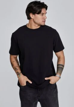 SikSilk Black Filigree T-Shirt -Modern Men Wear Shop SS 27266 3