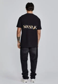 SikSilk Black Filigree T-Shirt -Modern Men Wear Shop SS 27266 5