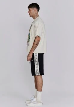 SikSilk Ecru Graphic T-Shirt -Modern Men Wear Shop SS 27269 4
