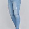 SikSilk Blue Distressed Skinny Jeans -Modern Men Wear Shop SS 27271 1