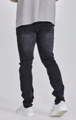 SikSilk Black Distressed Slim Fit Jeans -Modern Men Wear Shop SS 27274 3