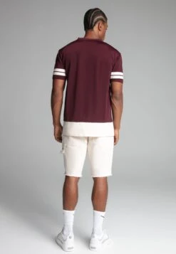 SikSilk Burgundy Football T-Shirt 10 SikSilk Burgundy Football T-Shirt -Modern Men Wear Shop SS 27334 5