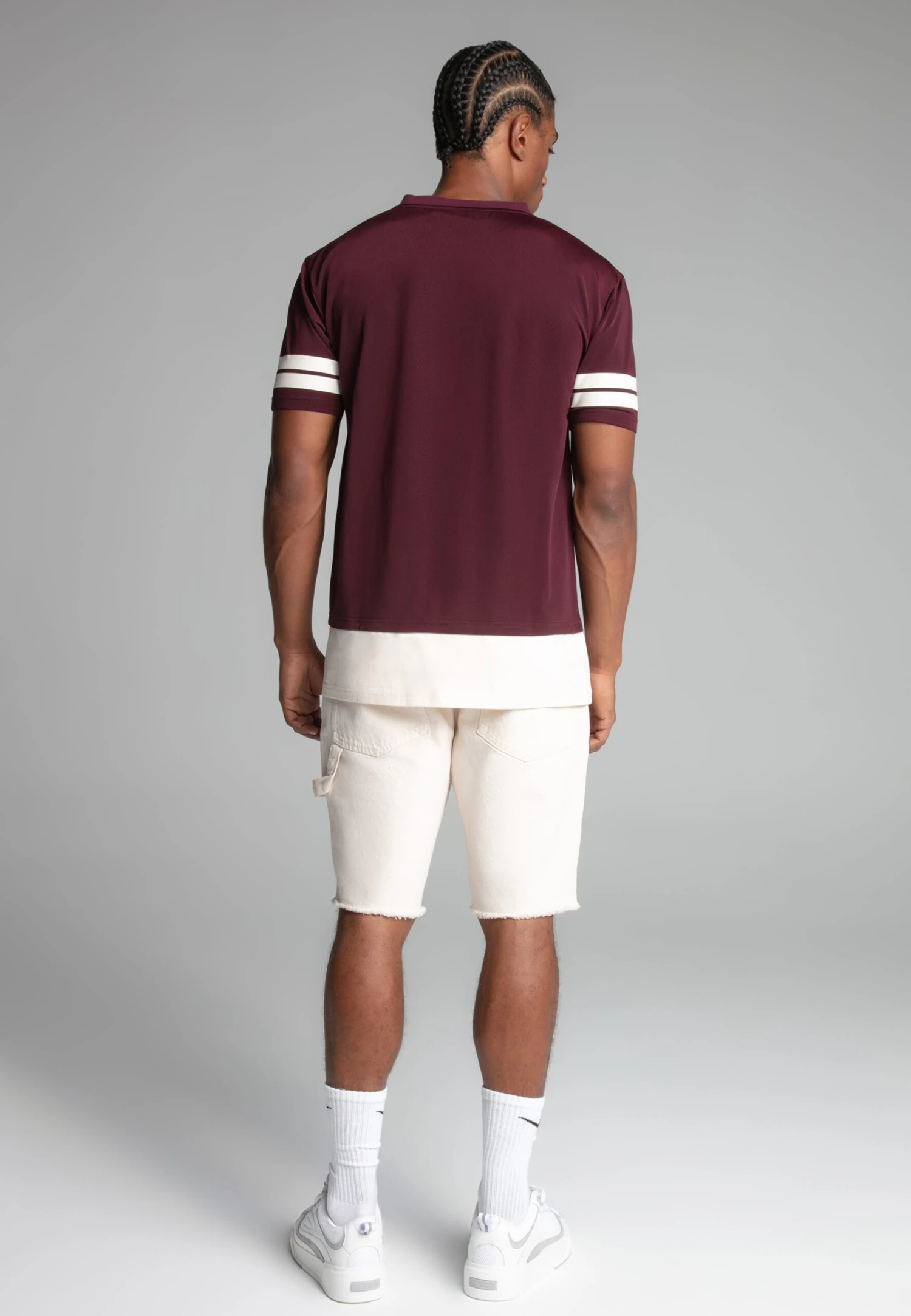 SikSilk Burgundy Football T-Shirt 6 SikSilk Burgundy Football T-Shirt - Image 5