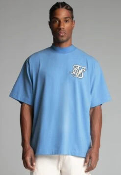 SikSilk Blue Logo T-Shirt