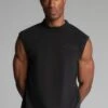 SikSilk Black Sleeveless T-Shirt