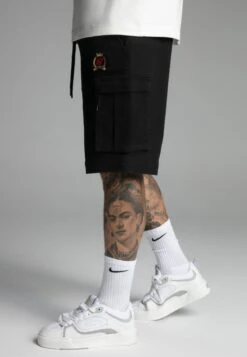 SikSilk Black Cargo Shorts -Modern Men Wear Shop SS 27390 3